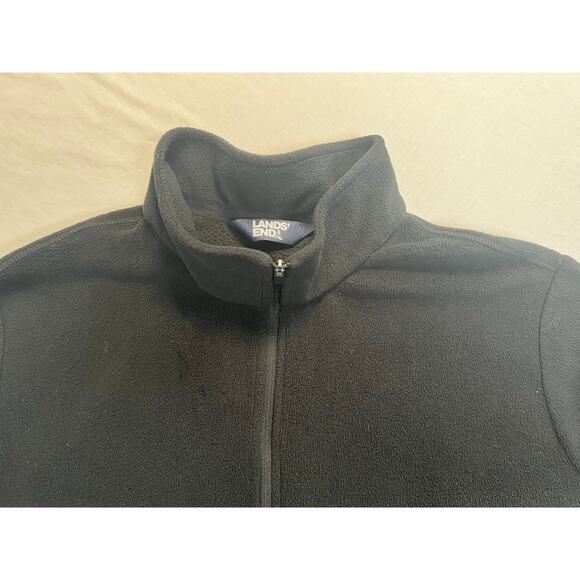 Lands End Half Zip Womens Fleece Jacket Size 2X Black - Picture 4 of 8